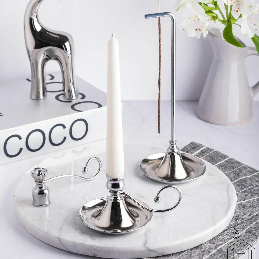 شمعدان انگشتی نقره ای