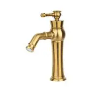 شیر روشویی ثابت راسان  مدل الیزه  طلایی مات