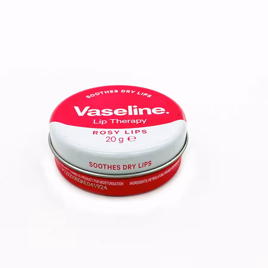 بالم لب کاسه ای وازلین صورتی گل رز اصلی vaseline lip therapy rosy lips
