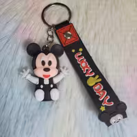 سرکلیدی فانتزی سیلیکونی طرح میکی موس مشکی ( آویز  جاسوییچی )