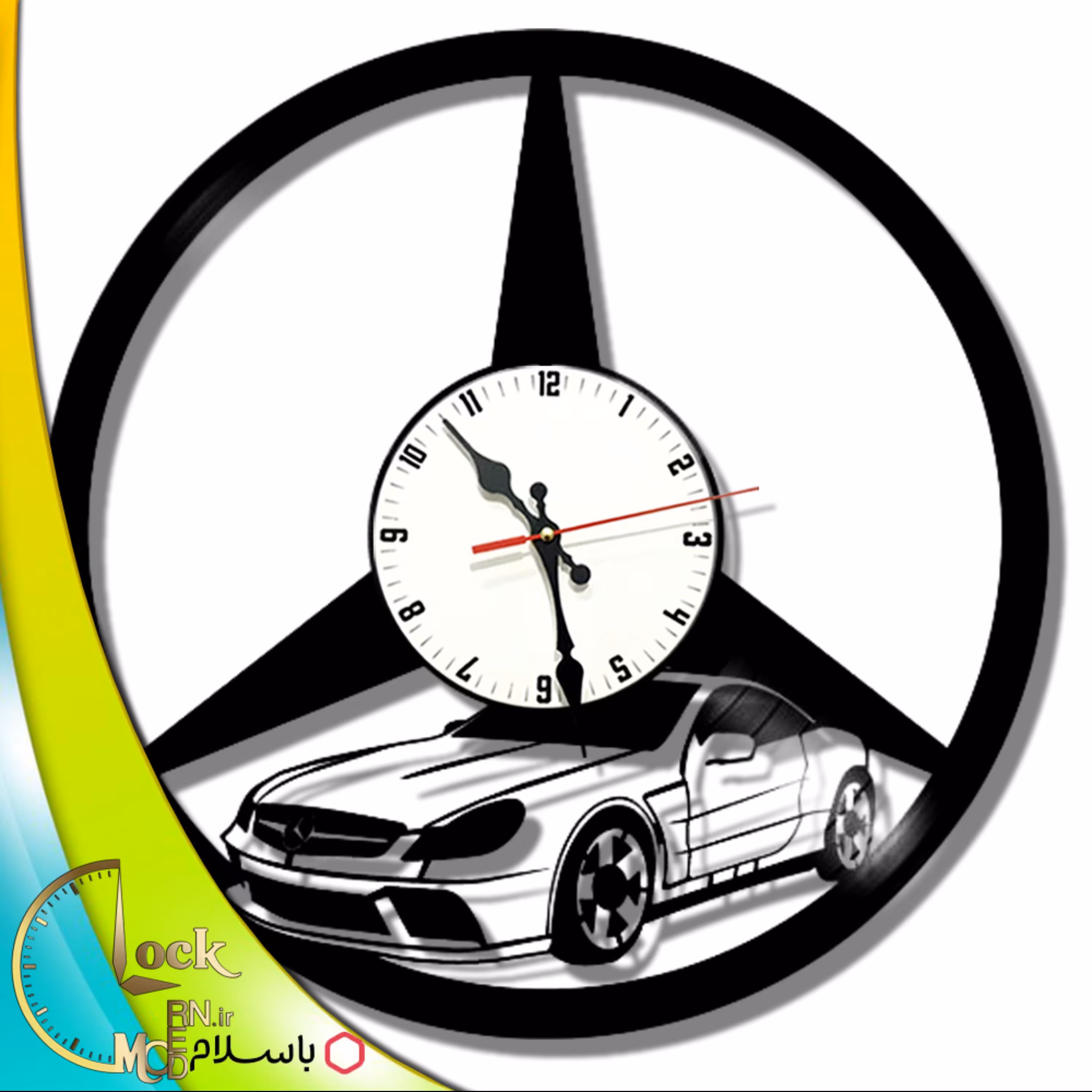 ساعت دیواری طرح بنز کد 453