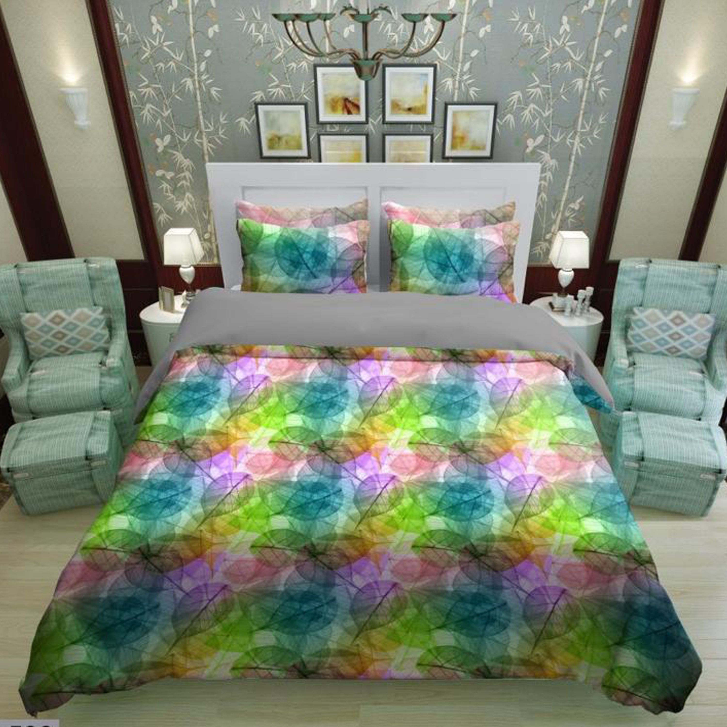 سرویس روتختی 1 نفره تنسل چاپی برندترک لند (Turk Land)  کد rs 533