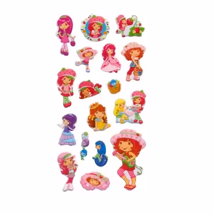 استیکر تزئینی موبایل و تبلت مدل دختر توت فرنگی