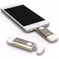 آدام المنتس فلش مموری لایتنینگ مدل iKlips با ظرفیت 128 گیگابایت طلایی - Hiapple.ir
