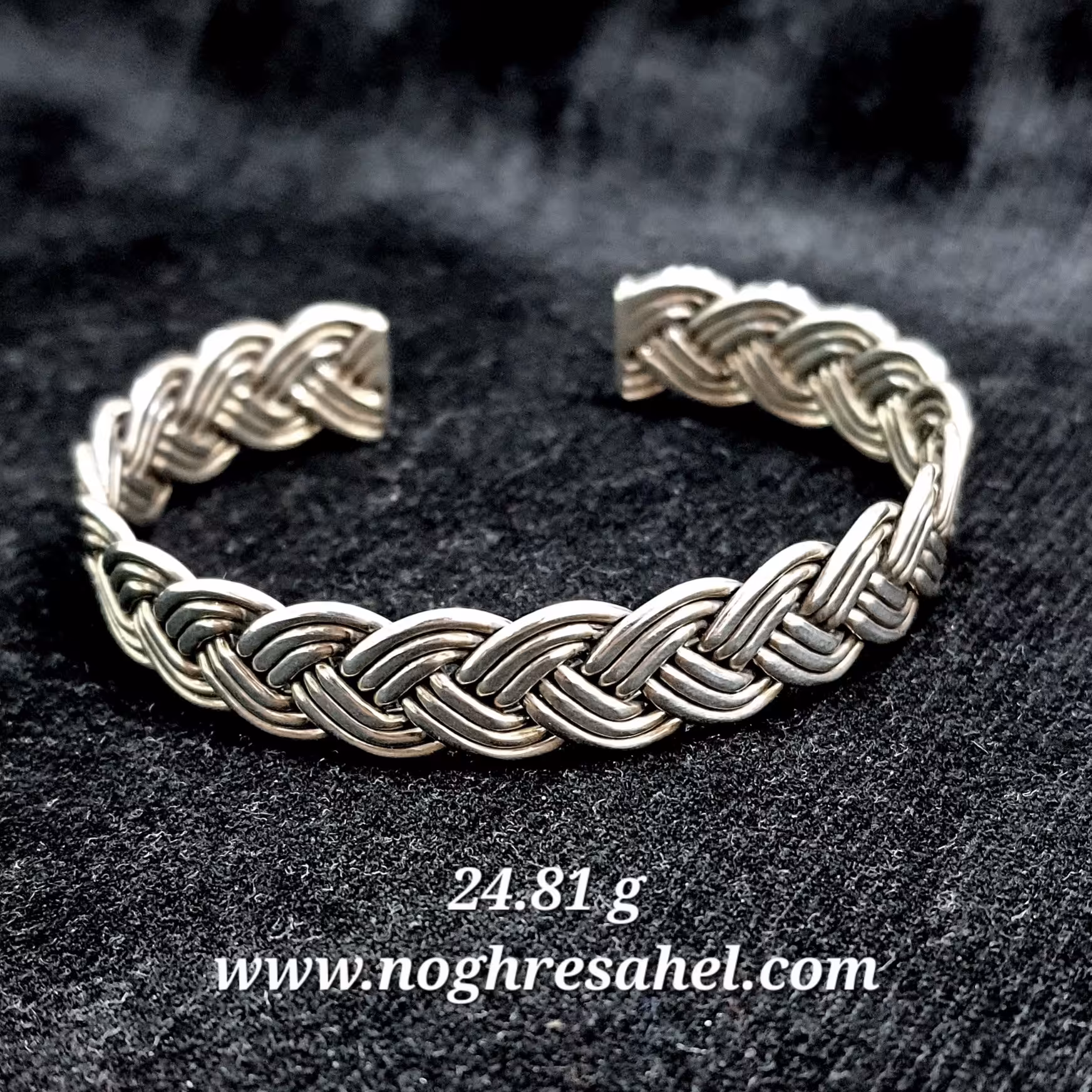 دستبند پالنگی با فت نقره عیار 925 ساخت تایلند