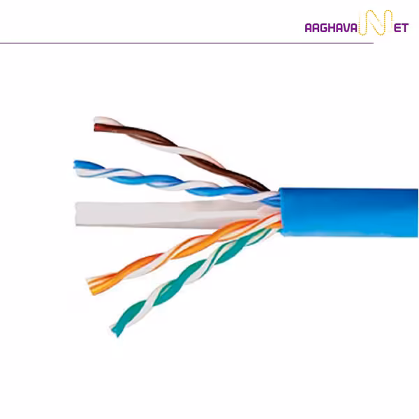 کابل Cat6 UTP شبکه روکش PVC حلقه 305 متری تمام مسی (کارتنی) | شبکه ارغوان 021-41902