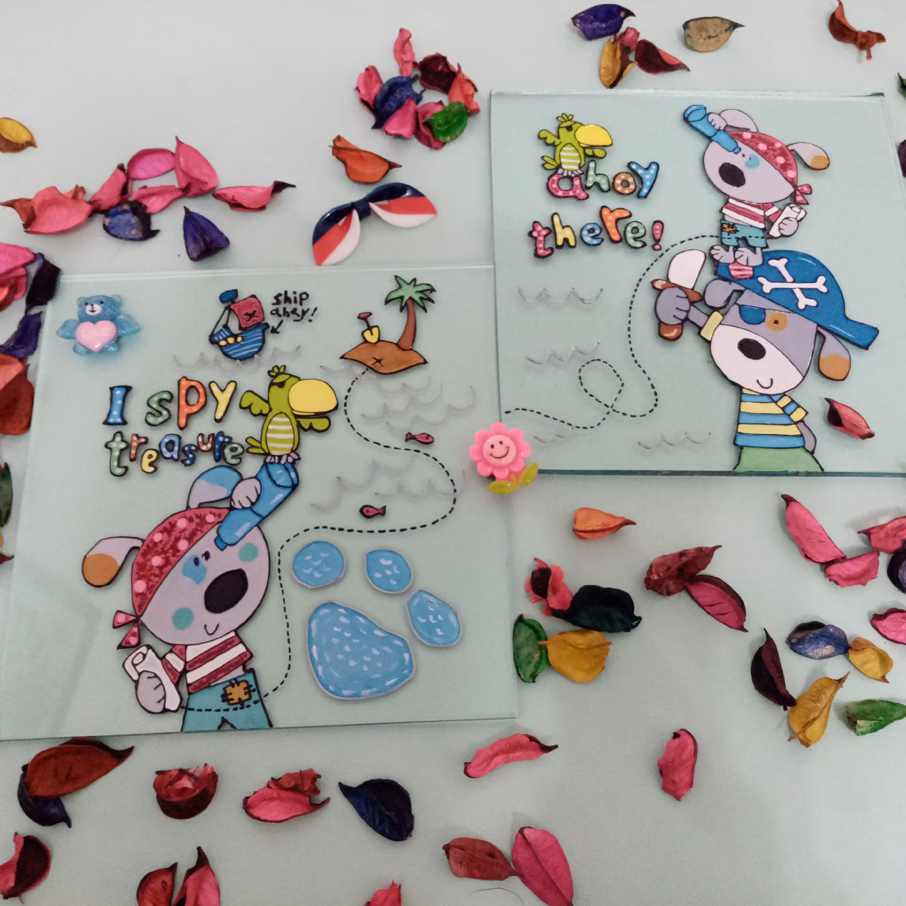 تابلوی ویترای طرح دزدان دریایی (2عددی)