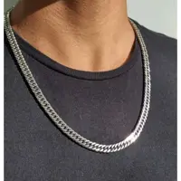 گردنبند دوبل نقره ای 55 سانت 