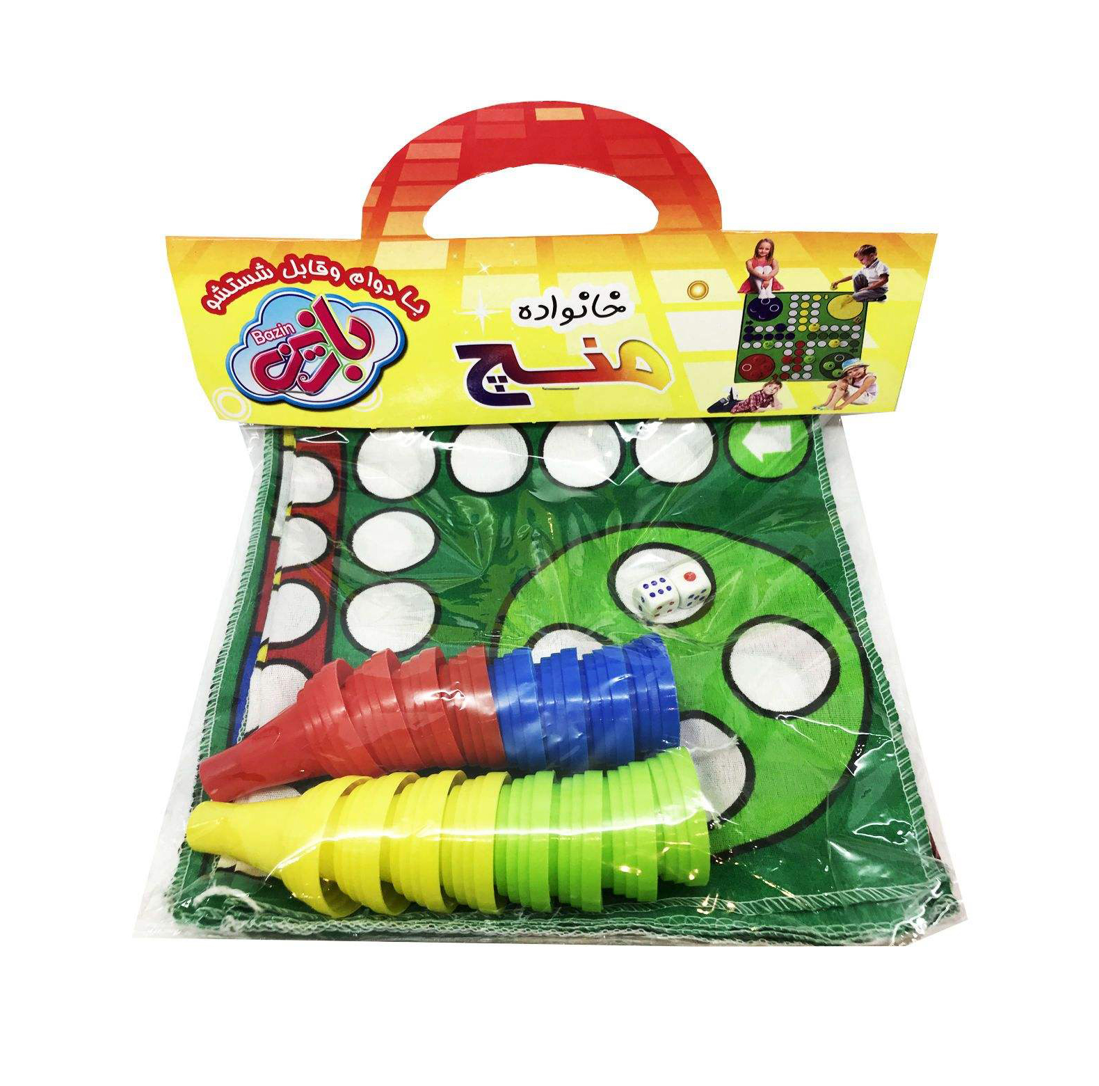 بازی فکری منچ و مارپله پارچه ای فکرآوران