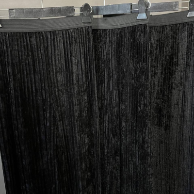 شلوار پلیسه مشکی مخمل زنانه سایز بزرگ عیدانه