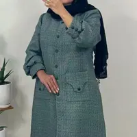 مانتو کتی زنانه پشمی مدل سایز بزرگ ریما 91715