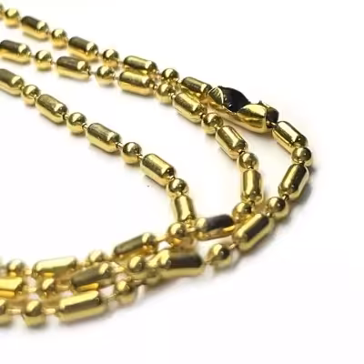 زنجیر خط و نقطه استیل طلایی