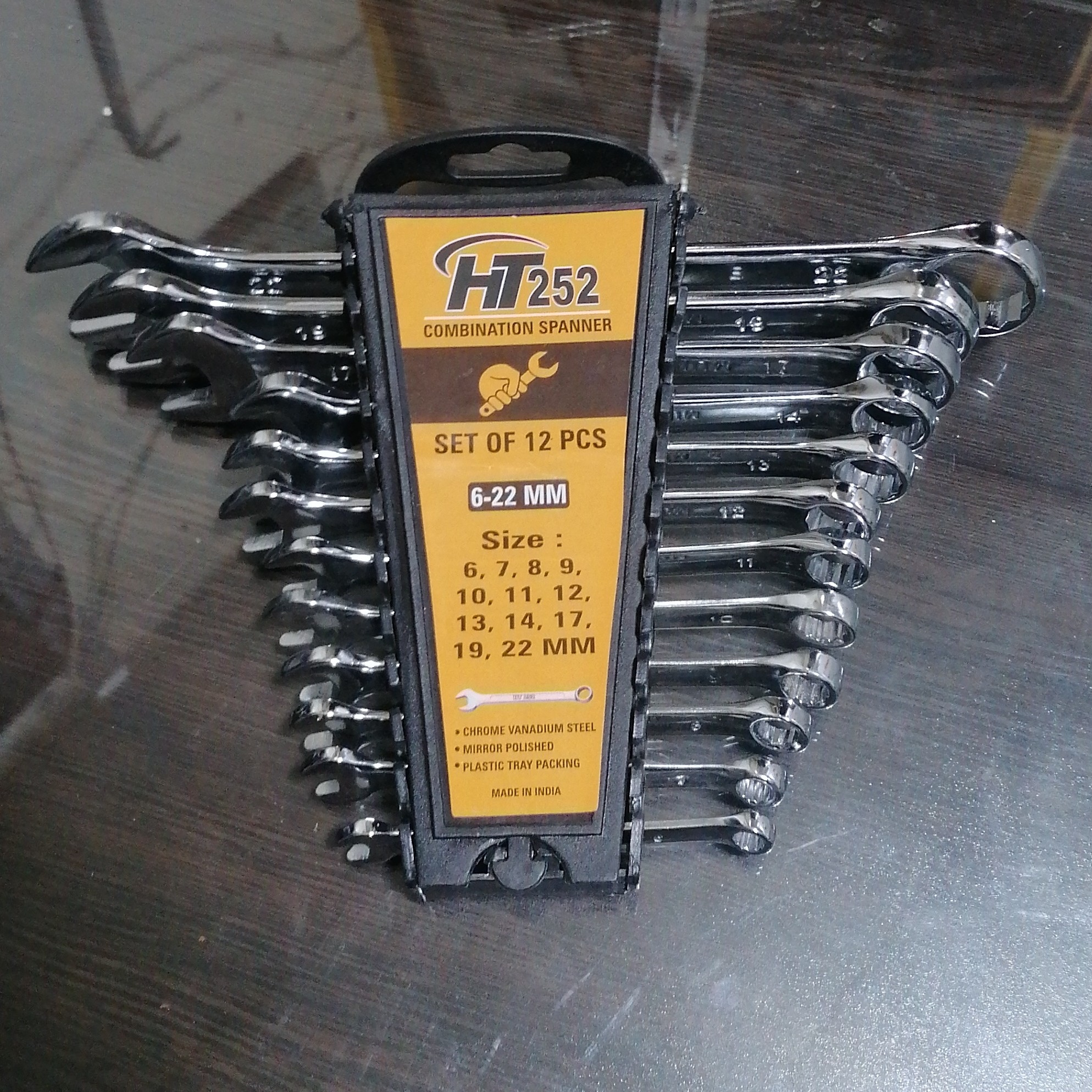 آچار یکسر تخت و یکسر رینگ ht252 مدل 12 عددی