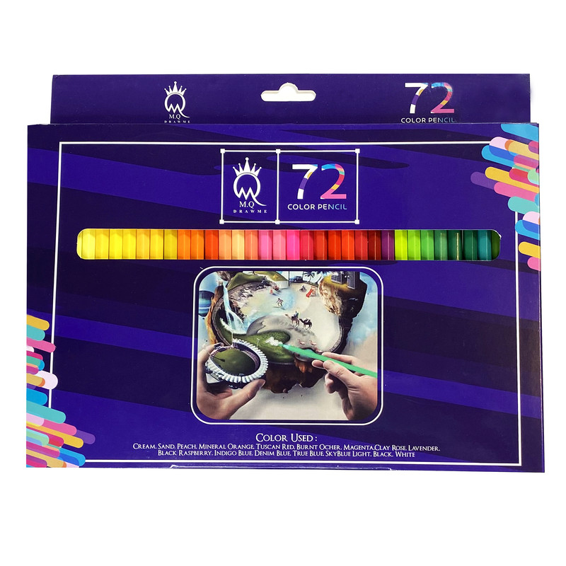 مداد رنگی 72 رنگ ام کیو کد  00072G