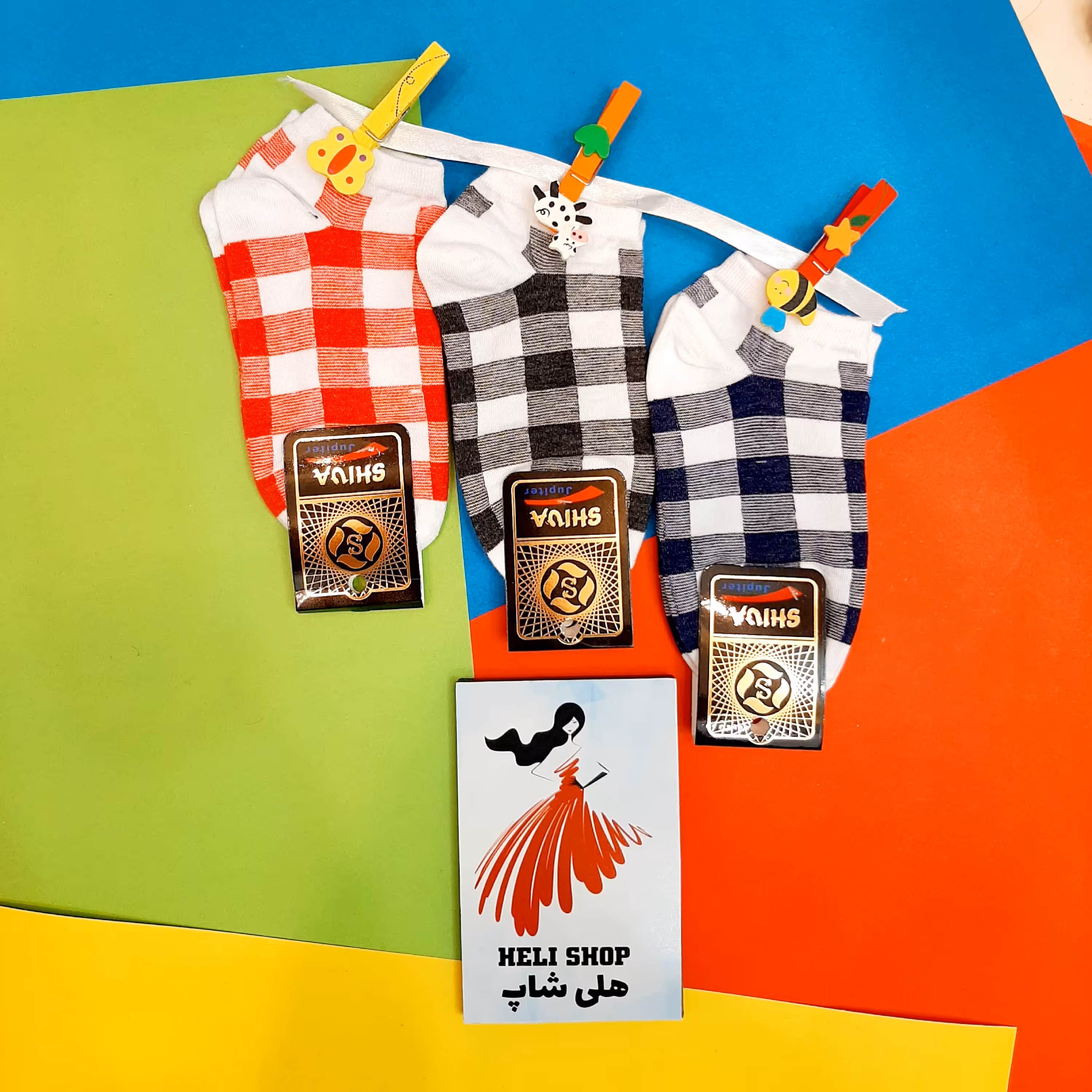 جوراب مچی شطرنجی 