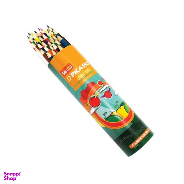مداد رنگی 36 رنگ پیکاسو (Picasso) جعبه استوانه ای