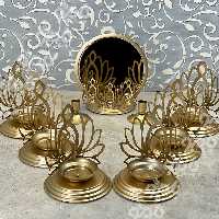 هفت سین فلزی طلایی لیزری 1005