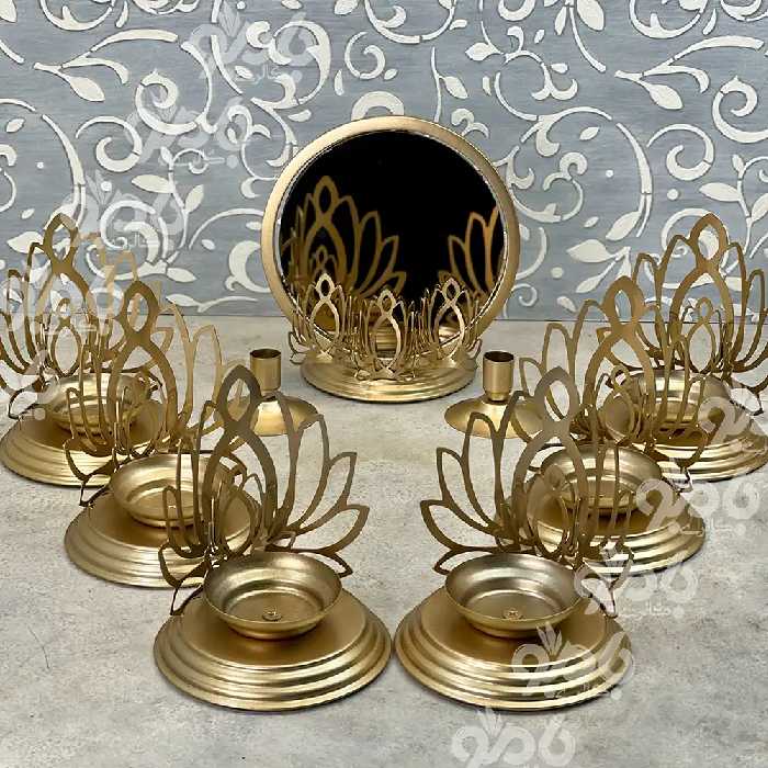 هفت سین فلزی طلایی لیزری 1005