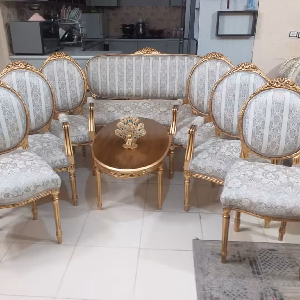 مبل 9نفره استیل چوب راش (پس کرایه)