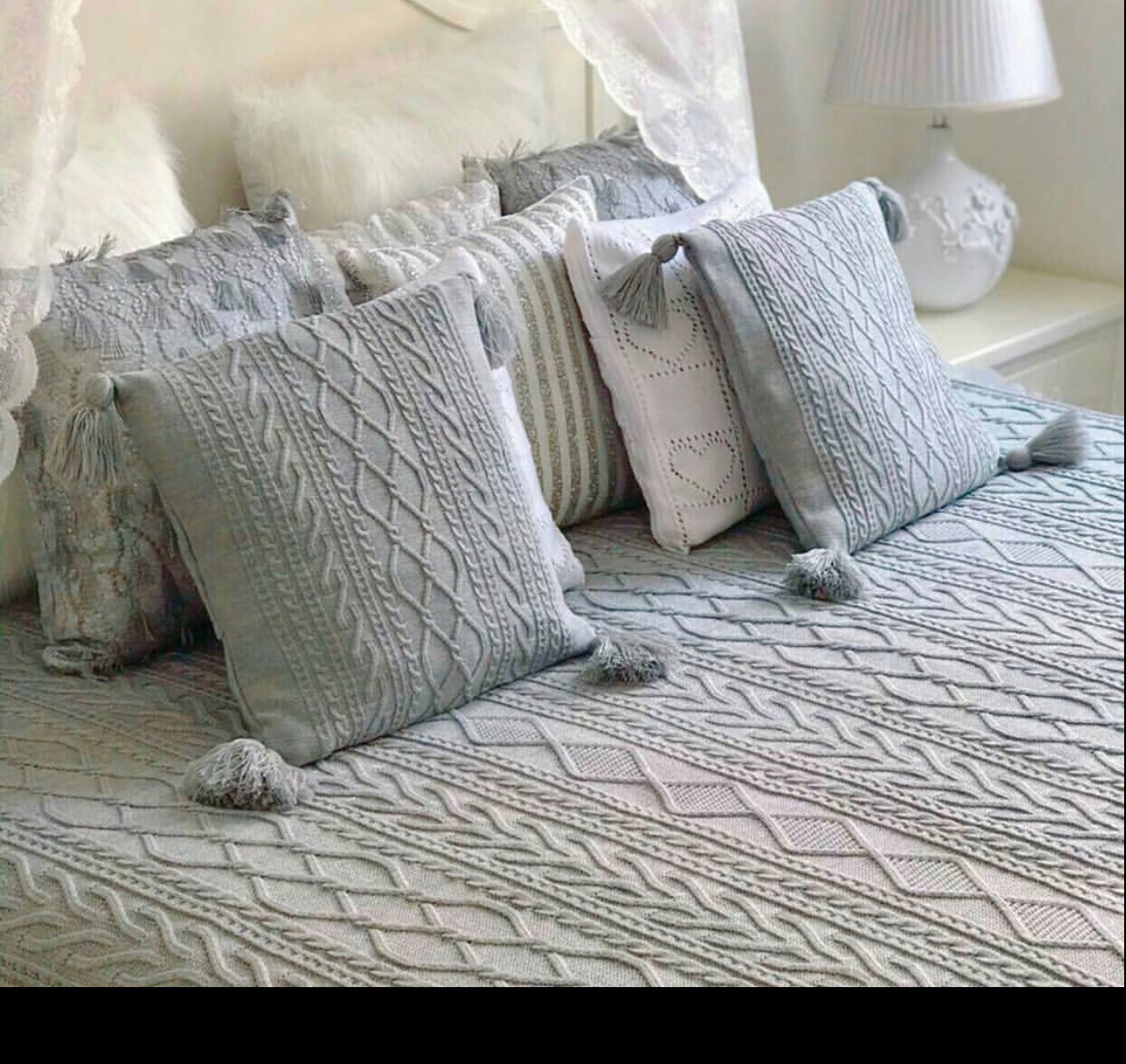 کاور کوسن مدل بافت رنگ طوسی سایز 40