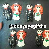 مگنت عروس و داماد خمیری (پس کرایه)