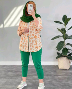 مانتو اسپرت زنانه لنین مدل جلو باز