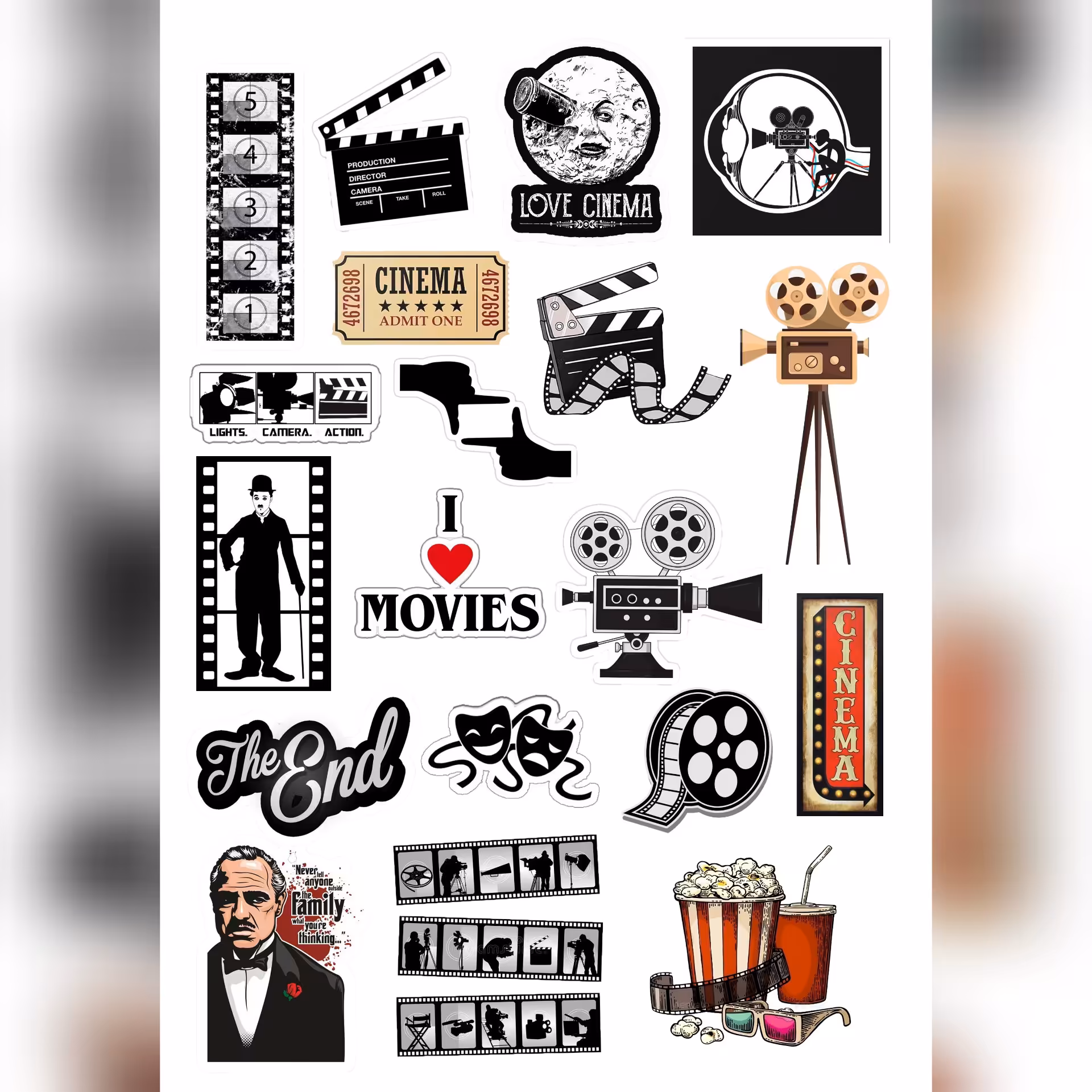 استیکر برچسب سینما فیلم باز ها