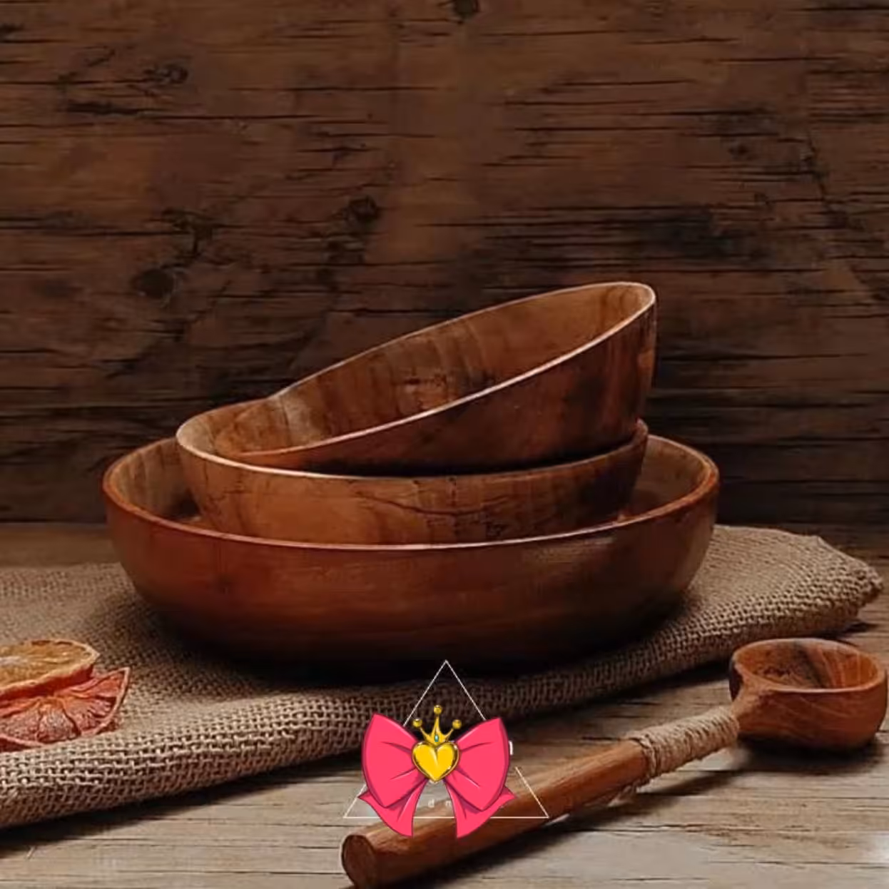 کاسه چوبی قطر15