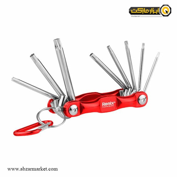 آچار آلن ستاره ای رونیکس چاقویی 8 عددی مدل RH-2041