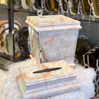 سطل و جا دستمال pvc طرح سنگ