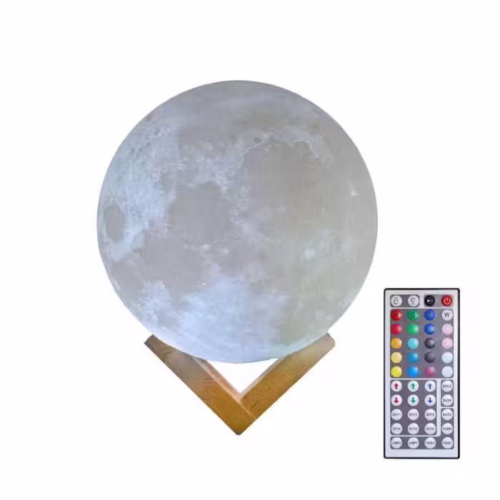 آباژور ماه سایز بزرگ مدل کنترلی چند رنگ IR Diy color