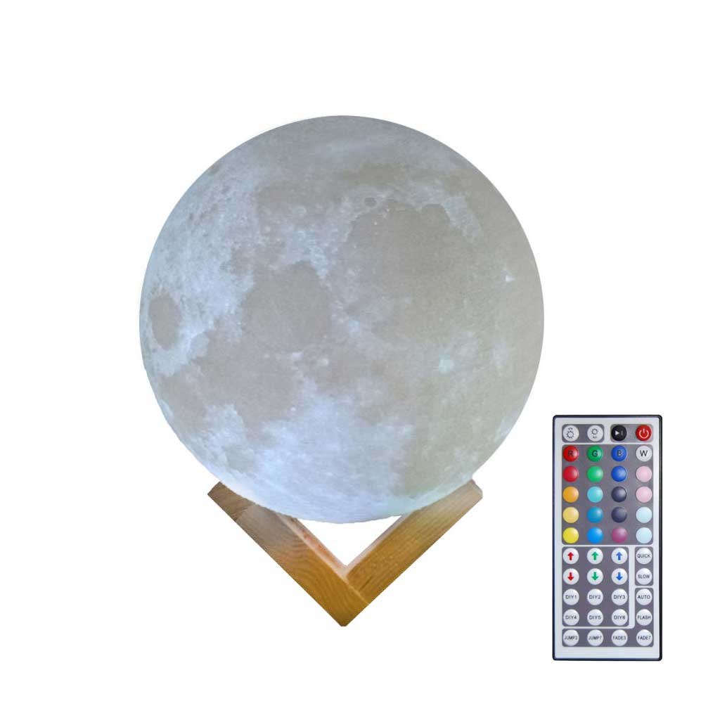 آباژور ماه سایز بزرگ مدل کنترلی چند رنگ IR Diy color