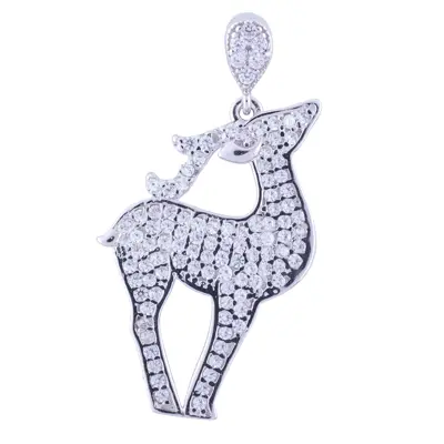  آویز گردنبند نقره زنانه مدل آهو AMT-098 
