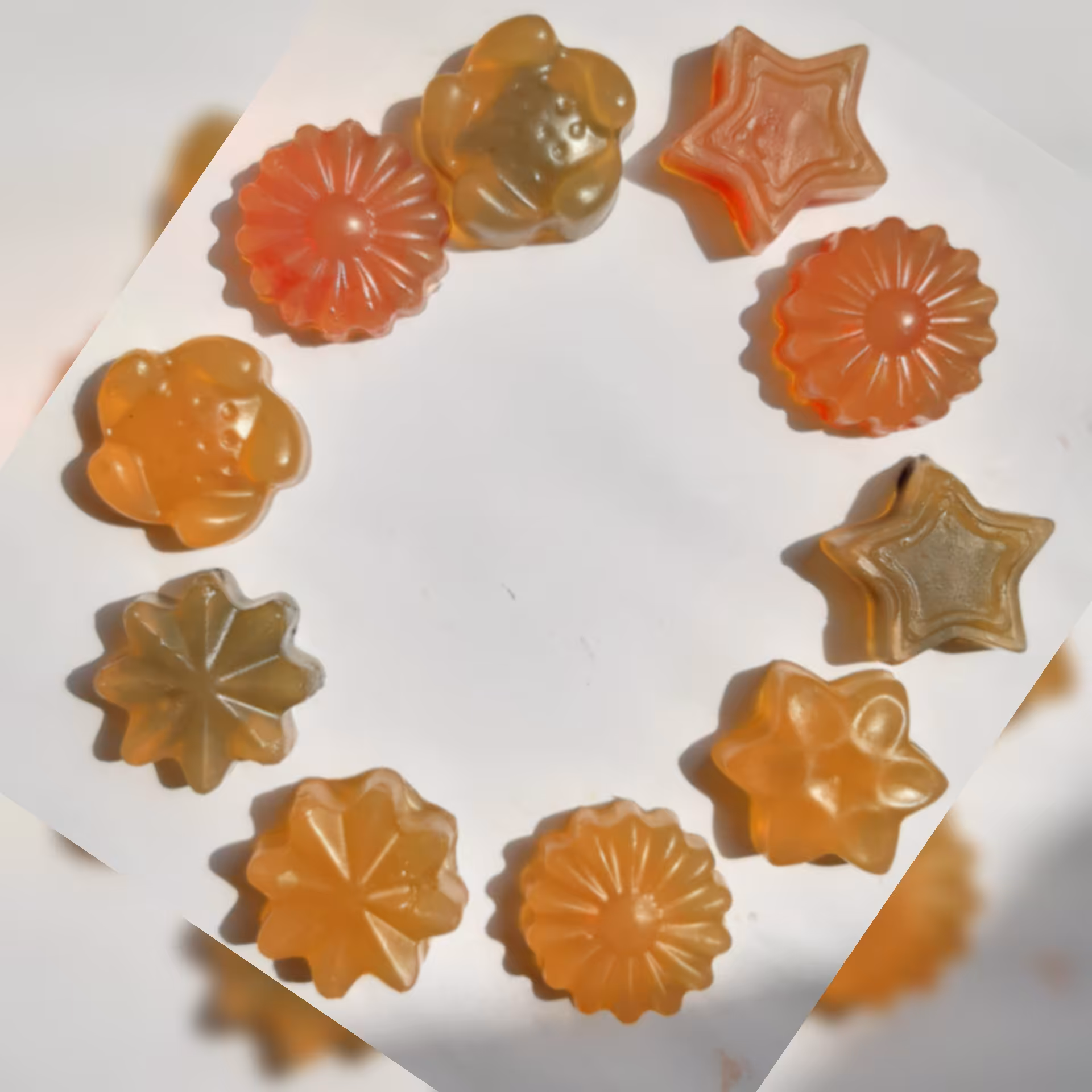 صابون گلیسیرینه اقتصادی طرح گل و ستاره پک 10 عددی