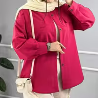 کد ShEli432 شومیز مانتویی رنگین کمان جنس داکرون فری سایز 38 تا 48