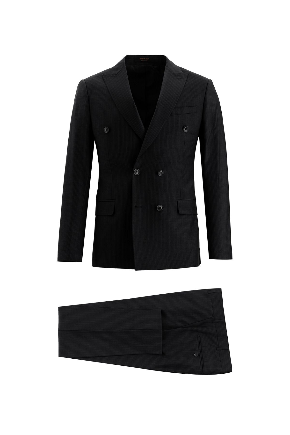 کت وشلوار مشکی مردانه متناسب با لباس جلیقه پشمی بلند و باریک Kiğılı