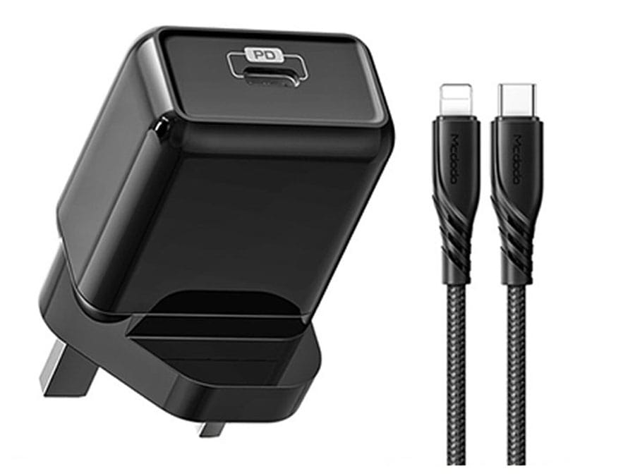 شارژر دیواری 20 وات به همراه کابل شارژ تایپ‌سی به لایتنینگ مک‌دودو Mcdodo 20W Charger Fast Charging CH-669