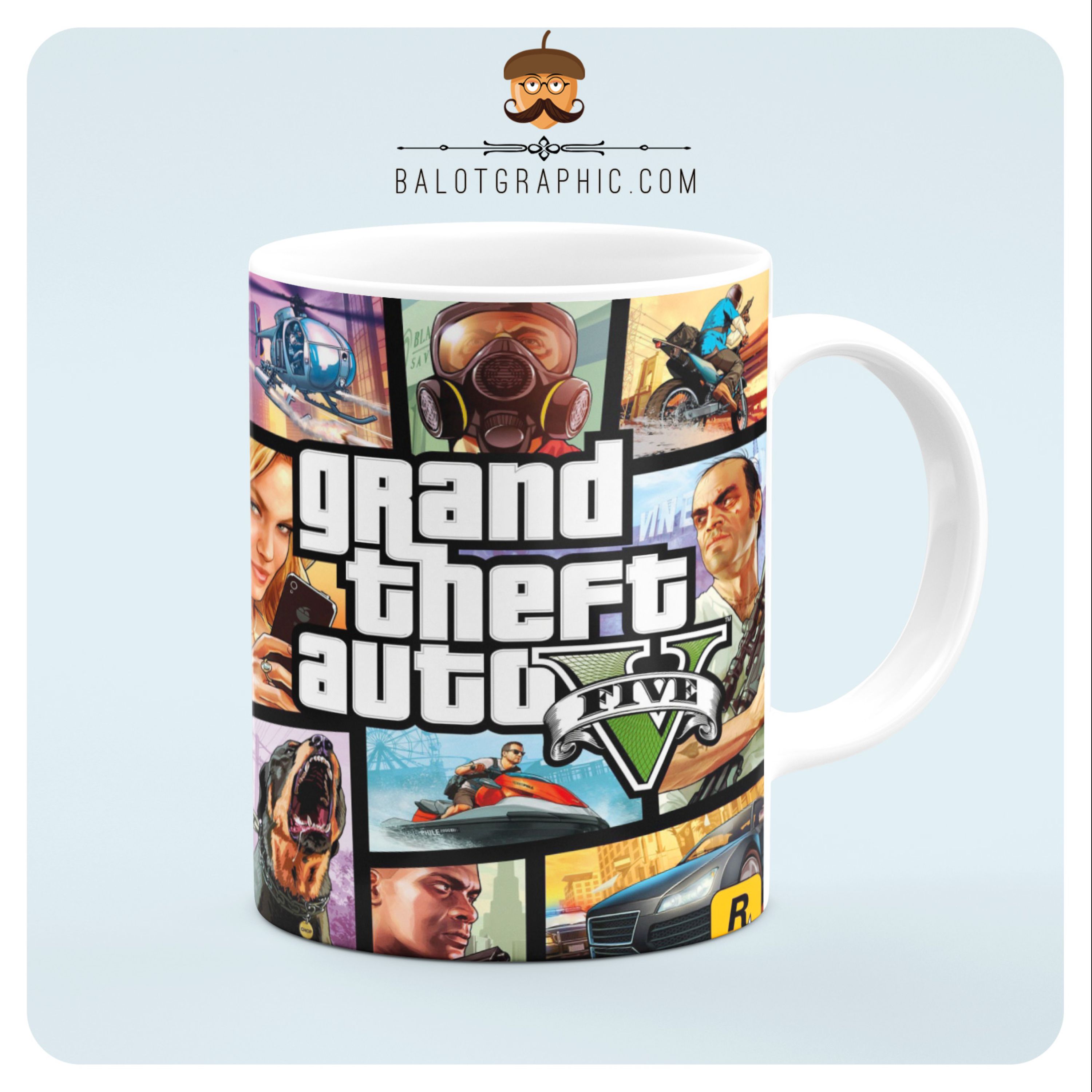 ماگ سرامیکی gta کد BM040 بلوط گرافیک