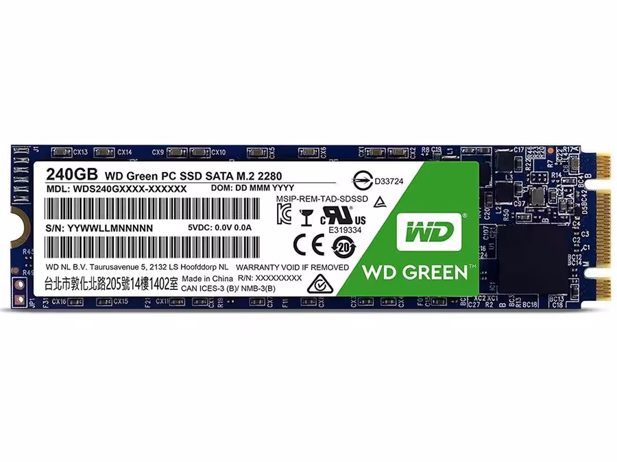 حافظه اس اس دی وسترن دیجیتال مدل گرین ام تو با ظرفیت 240 گیگابایت