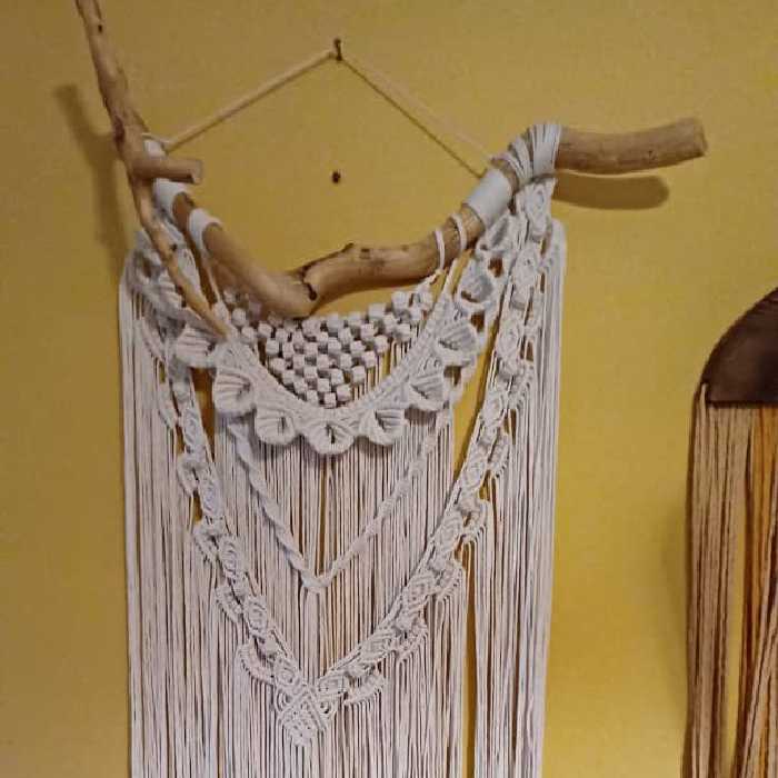 بک دراپ مکرومه بسیار زیبا 150 در 60 سانتی متر