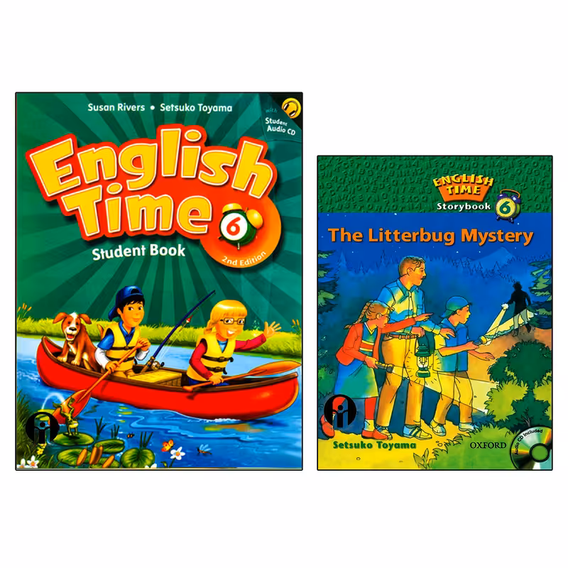 کتاب English Time 6 اثر Susan Rivers And Setsuko Toyama انتشارات الوندپویان دو جلدی