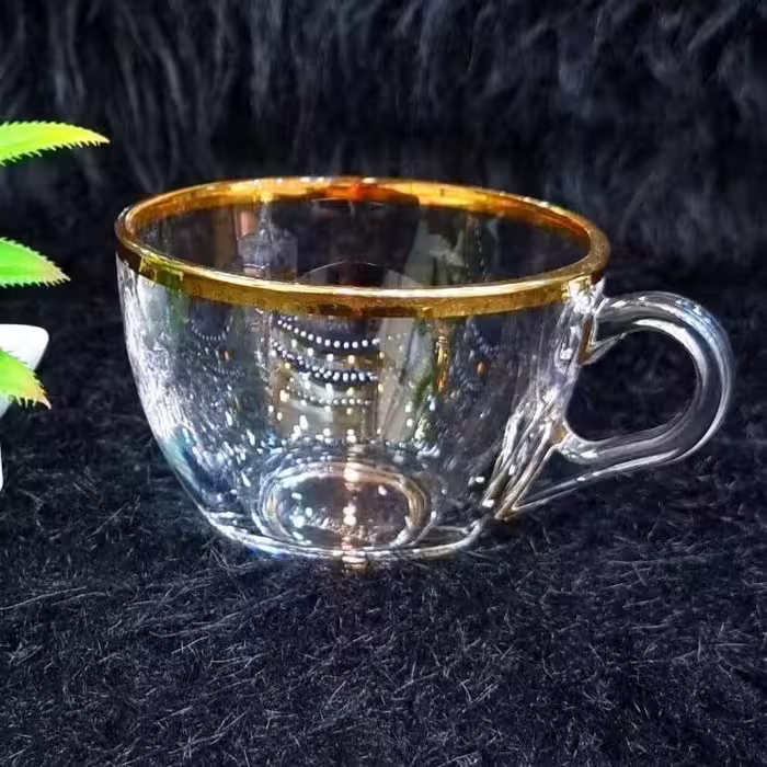 فنجان باسیک لب طلا ساخت چین 