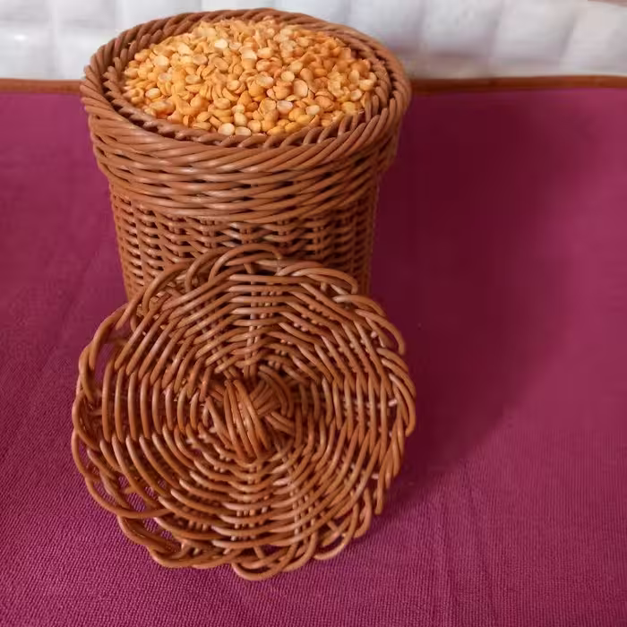 جای حبوباتی دست بافت پلاستیکی   قابل شستشو