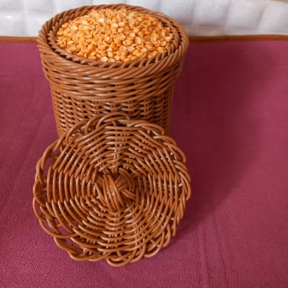جای حبوباتی دست بافت پلاستیکی   قابل شستشو