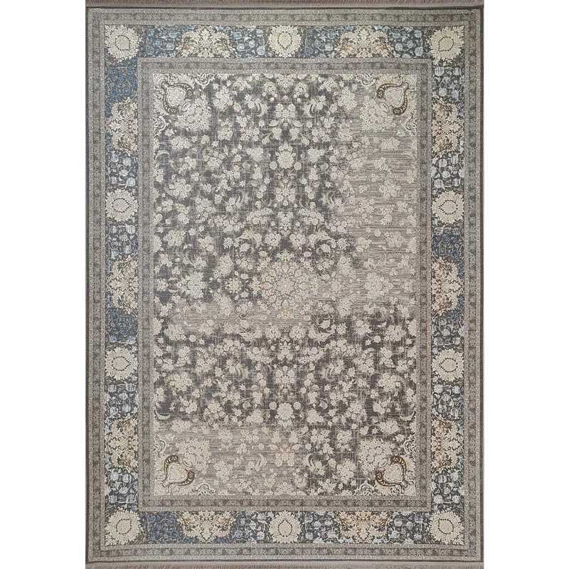 فرش ماشینی افرند 1200 شانه زمینه ذغالی متالیک کد 2262 (دوازده متری)