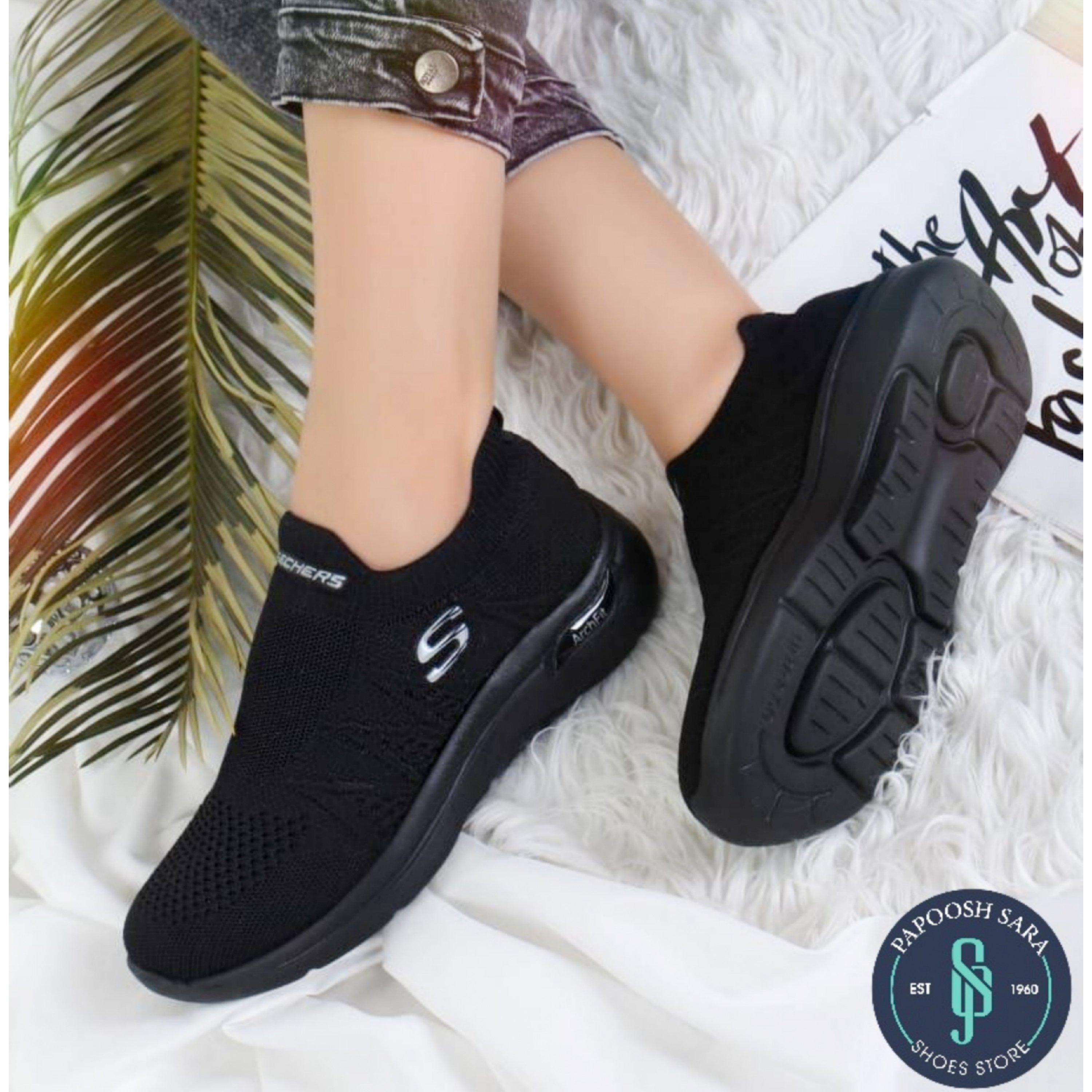 کتونی اسکیچرز مخصوص پیاده روی زیره ای وی آ سبک نرم راحت