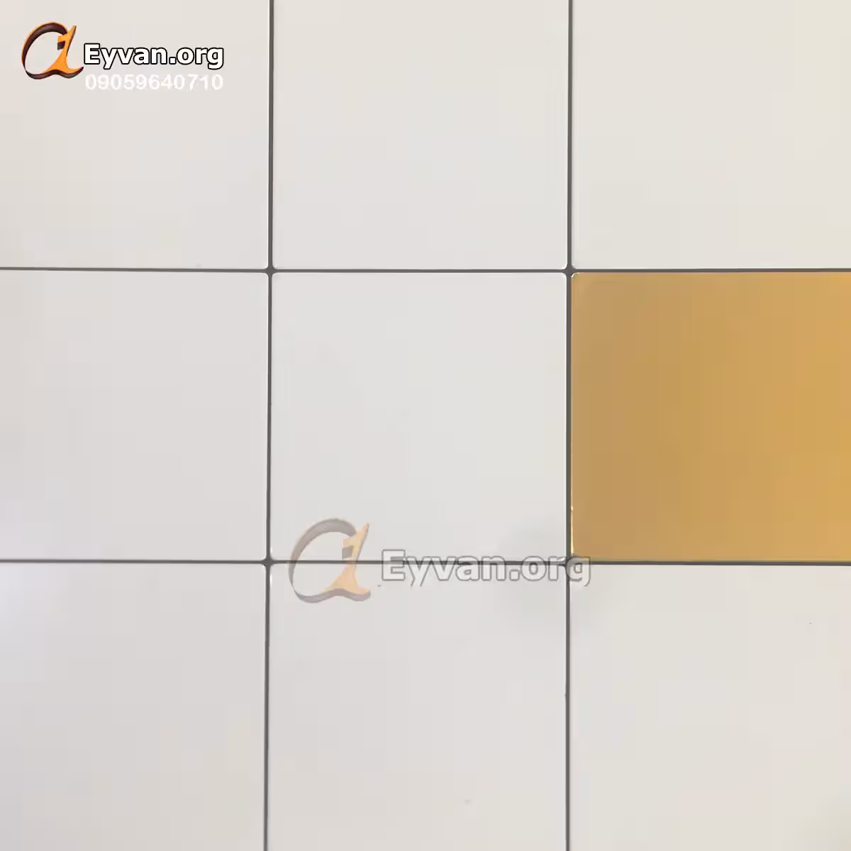 بین کابینتی سفید طلایی پشت چسبدار کد 30511