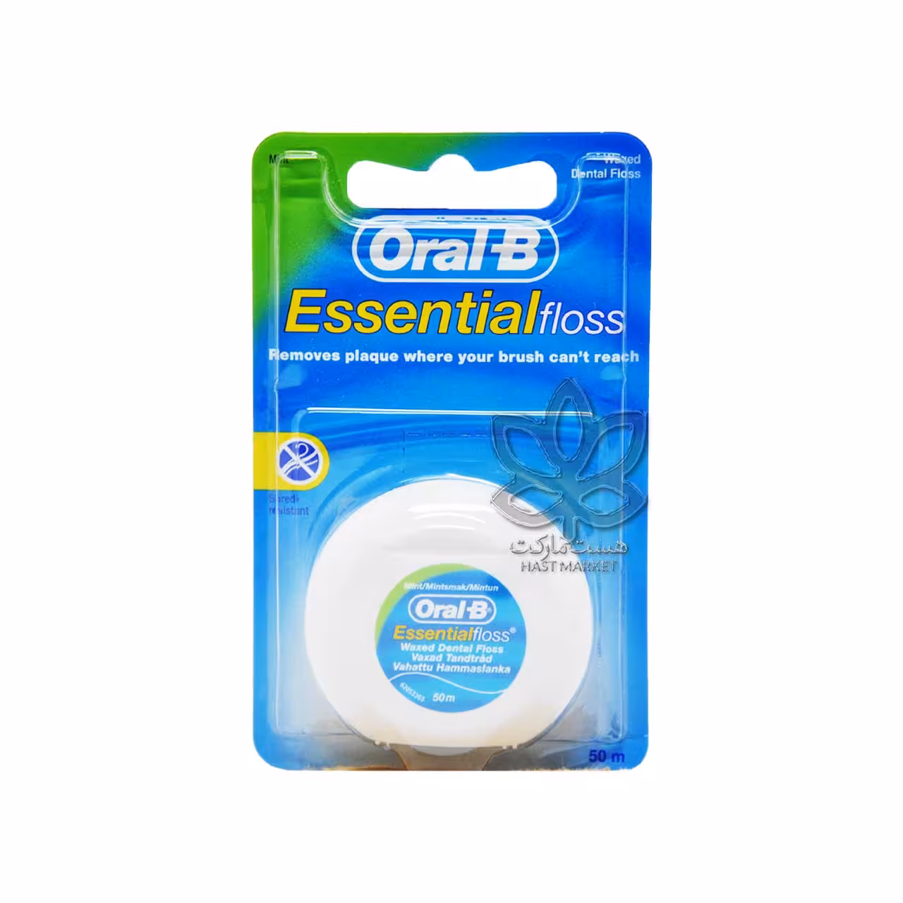 نخ دندان اسنشال ( موم دار ) نعنایی 50 متر اورال بی - OralB