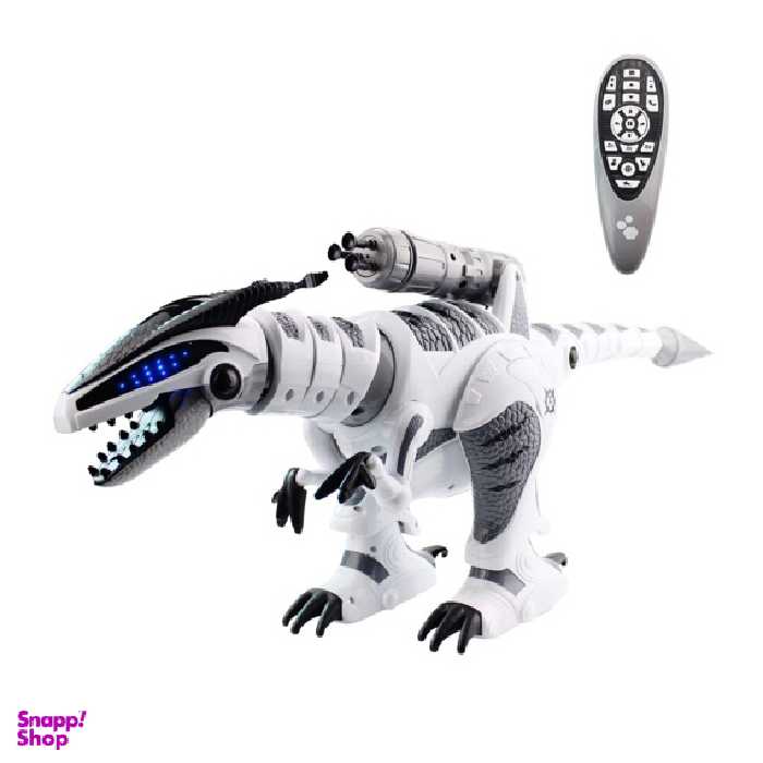 ربات دایناسور کنترلی شارژی سفید مشکی