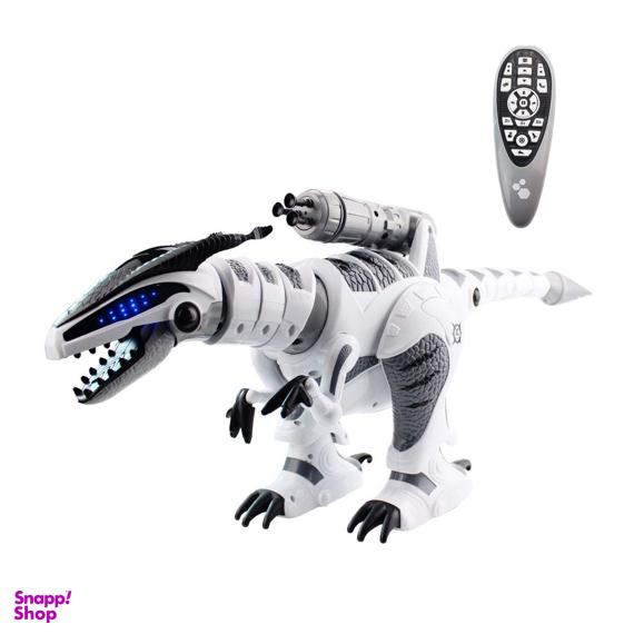 ربات دایناسور کنترلی شارژی سفید مشکی